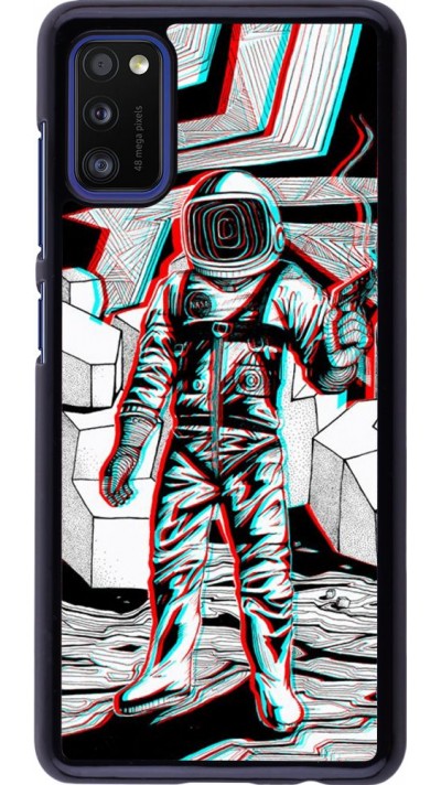 Hülle Samsung Galaxy A41 - Anaglyph Astronaut