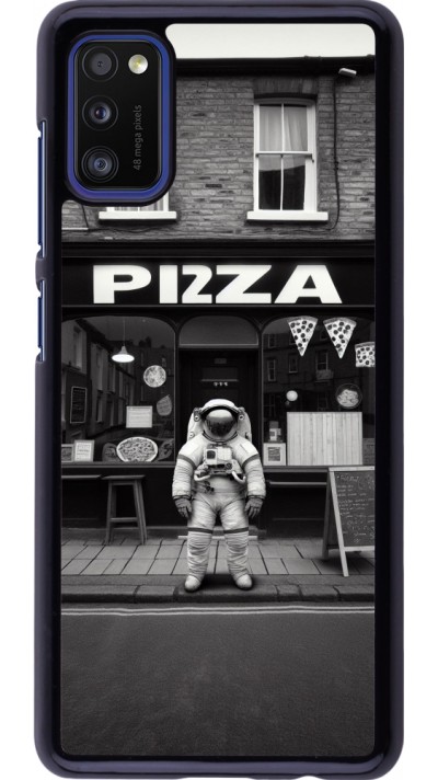 Coque Samsung Galaxy A41 - Astronaute devant une Pizzeria