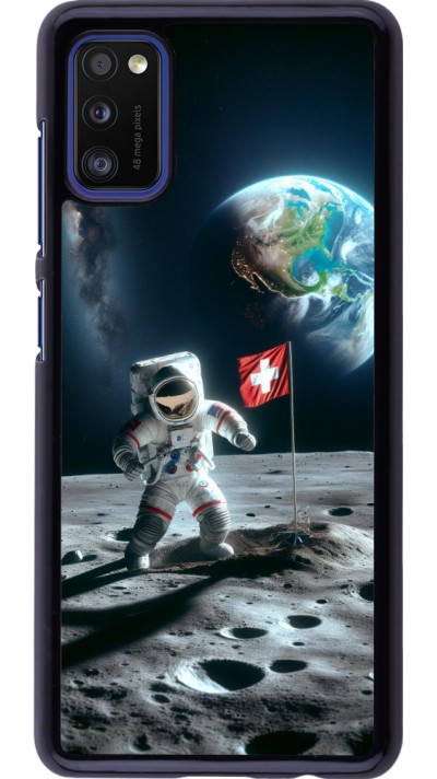 Coque Samsung Galaxy A41 - Astro Suisse sur lune