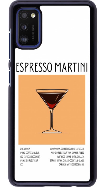 Samsung Galaxy A41 Case Hülle - Cocktail Rezept Espresso Martini