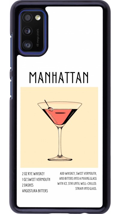 Samsung Galaxy A41 Case Hülle - Cocktail Rezept Manhattan