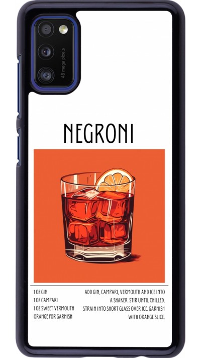 Samsung Galaxy A41 Case Hülle - Cocktail Rezept Negroni