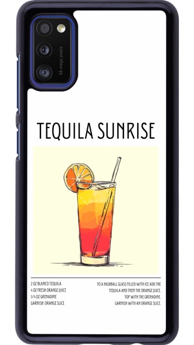 Samsung Galaxy A41 Case Hülle - Cocktail Rezept Tequila Sunrise