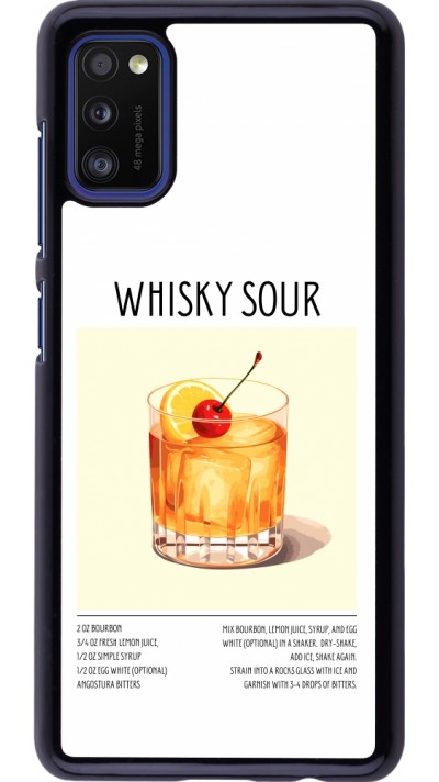 Samsung Galaxy A41 Case Hülle - Cocktail Rezept Whisky Sour