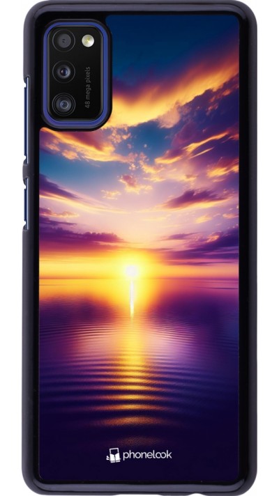Coque Samsung Galaxy A41 - Coucher soleil jaune violet