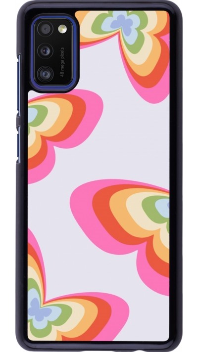 Samsung Galaxy A41 Case Hülle - Easter 2024 rainbow butterflies