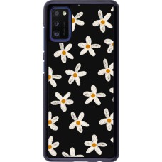 Samsung Galaxy A41 Case Hülle - Easter 2024 white on black flower