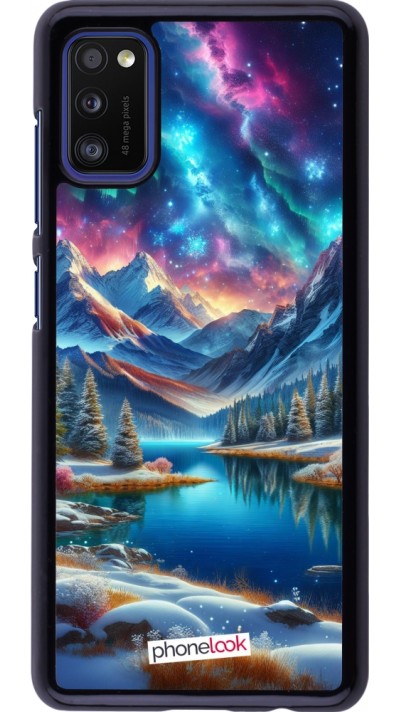 Samsung Galaxy A41 Case Hülle - Fantasiebergsee Himmel Sterne