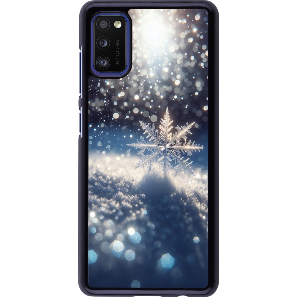 Samsung Galaxy A41 Case Hülle - Schneeflocke Solar Glanz