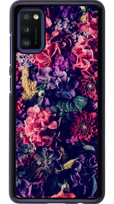 Hülle Samsung Galaxy A41 - Flowers Dark