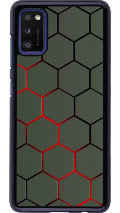 Hülle Samsung Galaxy A41 - Geometric Line red