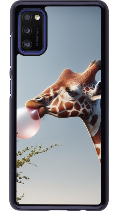Coque Samsung Galaxy A41 - Girafe à bulle