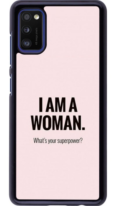 Hülle Samsung Galaxy A41 - I am a woman