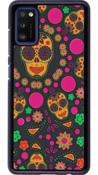 Coque Samsung Galaxy A41 - Halloween 22 colorful mexican skulls