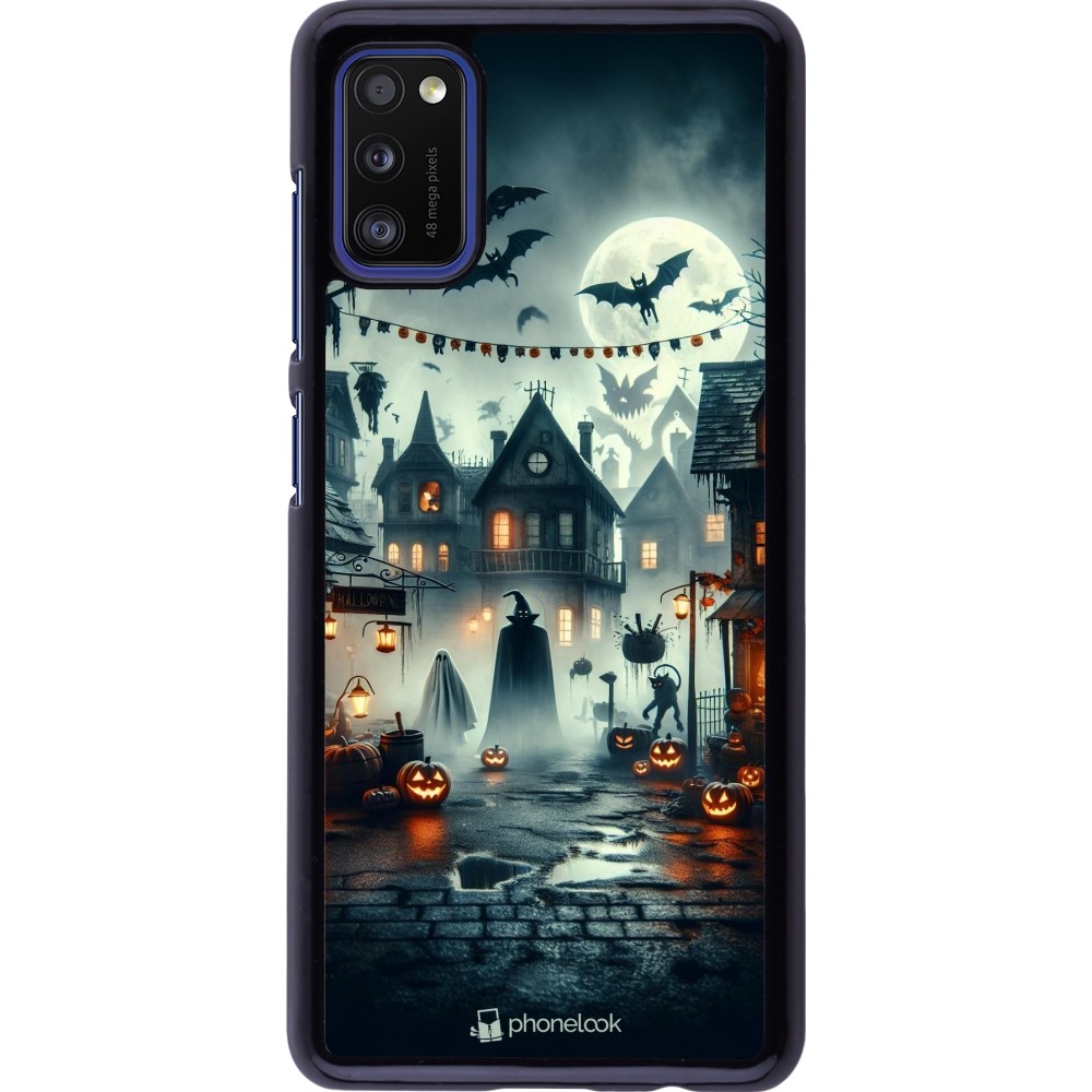 Samsung Galaxy A41 Case Hülle - Halloween Spukstadt