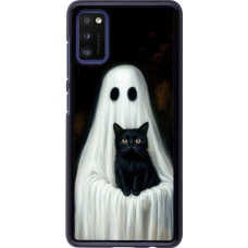 Coque Samsung Galaxy A41 - Halloween 2025 Ghost with black cat