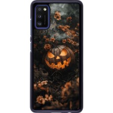 Coque Samsung Galaxy A41 - Halloween 2025 Pumpkin with flowers