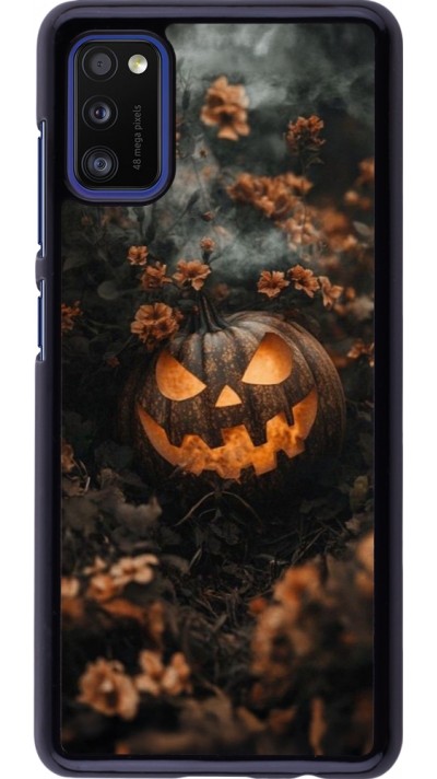 Coque Samsung Galaxy A41 - Halloween 2025 Pumpkin with flowers Coque Samsung Galaxy A41 - Halloween 2025 Pumpkin with flowers