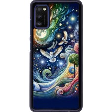 Samsung Galaxy A41 Case Hülle - Fliegender Blumen-Eule