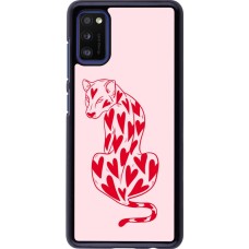Coque Samsung Galaxy A41 - Leopard with hearts 2026
