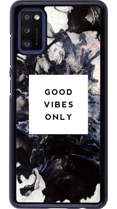 Coque Samsung Galaxy A41 - Marble Good Vibes Only