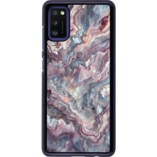 Samsung Galaxy A41 Case Hülle - Violetter silberner Marmor