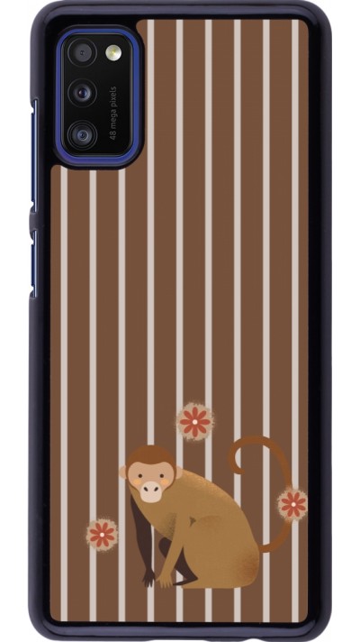 Coque Samsung Galaxy A41 - Monkey with stripes