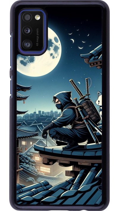 Coque Samsung Galaxy A41 - Ninja sous la lune