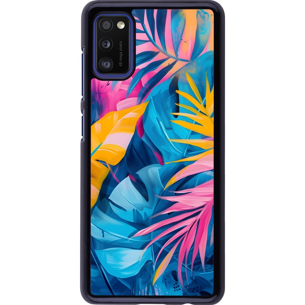 Samsung Galaxy A41 Case Hülle - Palms Blue