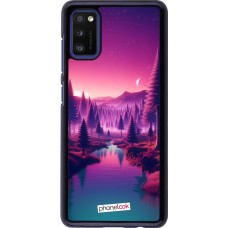 Samsung Galaxy A41 Case Hülle - Lila-rosa Landschaft