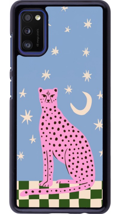 Coque Samsung Galaxy A41 - Pink leopard with stars 2026