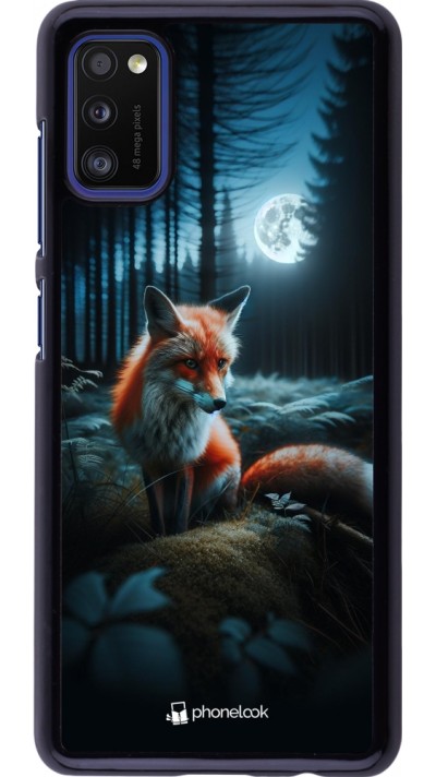 Coque Samsung Galaxy A41 - Renard lune forêt