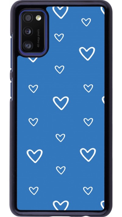 Coque Samsung Galaxy A41 - Valentine 2023 blue hearts