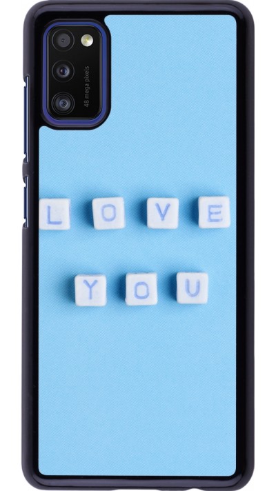Coque Samsung Galaxy A41 - Valentine 2023 blue love you