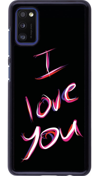 Coque Samsung Galaxy A41 - Valentine 2023 colorful I love you