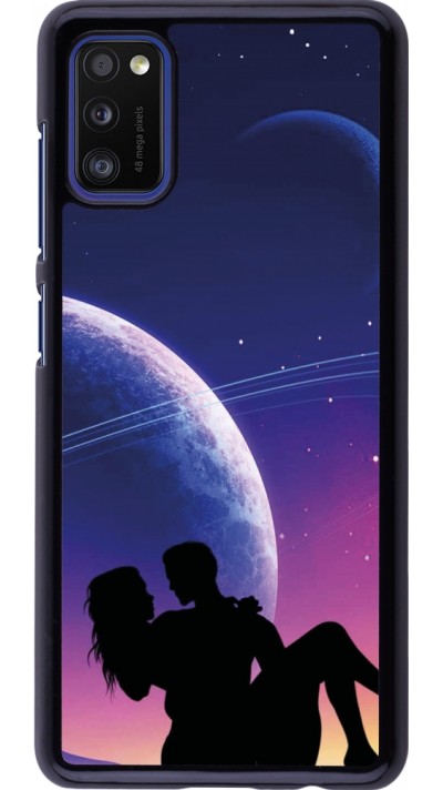 Coque Samsung Galaxy A41 - Valentine 2023 couple love to the moon