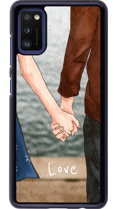 Coque Samsung Galaxy A41 - Valentine 2023 lovers holding hands