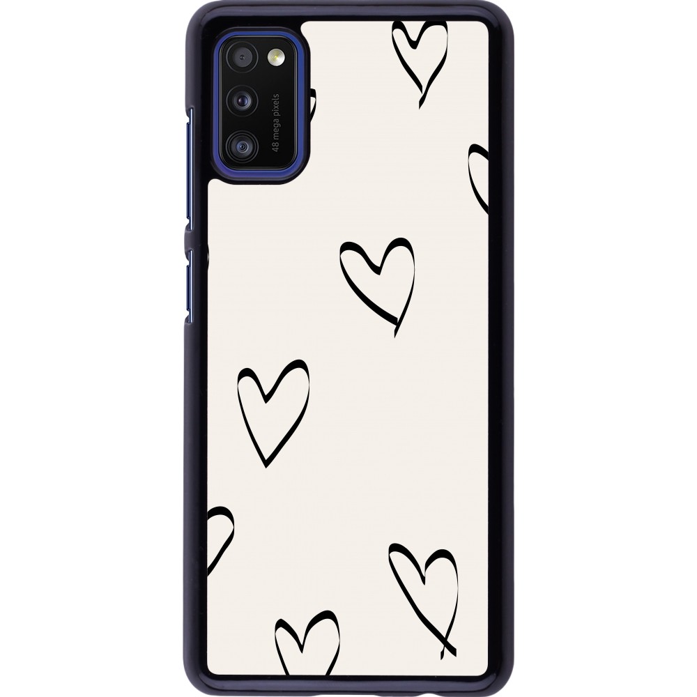 Samsung Galaxy A41 Case Hülle - Valentine 2023 minimalist hearts