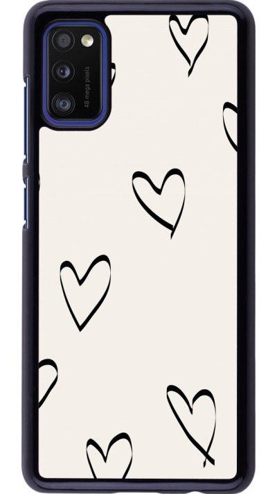 Coque Samsung Galaxy A41 - Valentine 2023 minimalist hearts