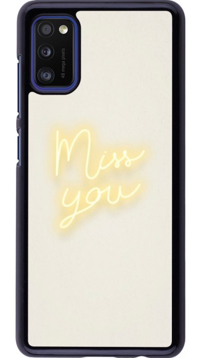 Coque Samsung Galaxy A41 - Valentine 2023 neon miss you