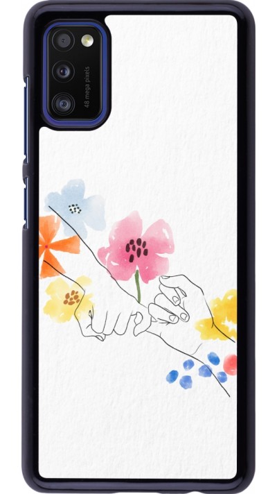 Coque Samsung Galaxy A41 - Valentine 2023 pinky promess flowers