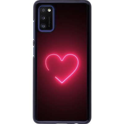 Samsung Galaxy A41 Case Hülle - Valentine 2023 single neon heart