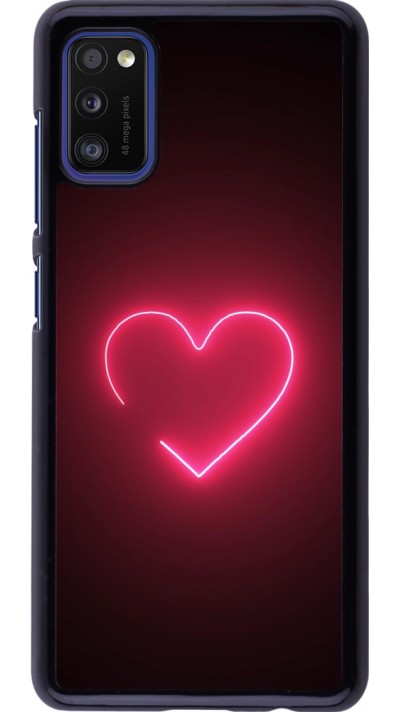 Coque Samsung Galaxy A41 - Valentine 2023 single neon heart