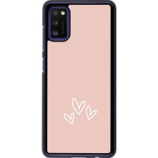 Samsung Galaxy A41 Case Hülle - Valentine 2023 three minimalist hearts