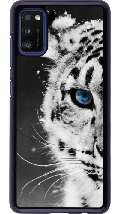 Coque Samsung Galaxy A41 - White tiger blue eye