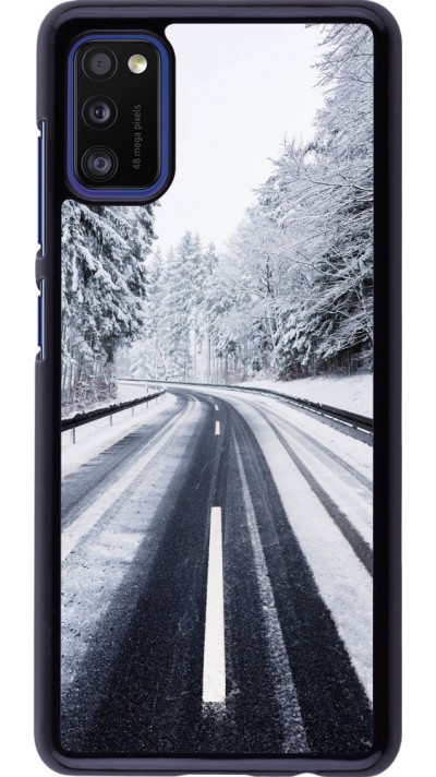 Coque Samsung Galaxy A41 - Winter 22 Snowy Road