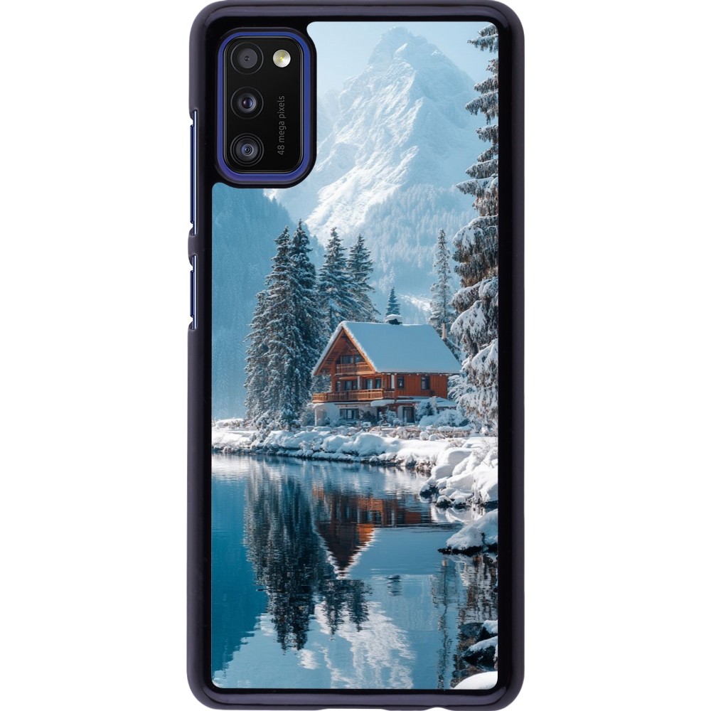 Coque Samsung Galaxy A41 - Winter 25 Winter house forest day