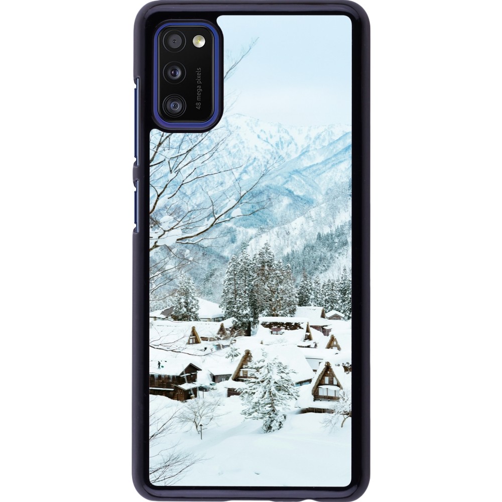 Coque Samsung Galaxy A41 - Winter 25 Winter snowy landscape
