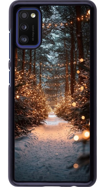 Samsung Galaxy A41 Case Hülle - Winter 25 Winter snowy road
