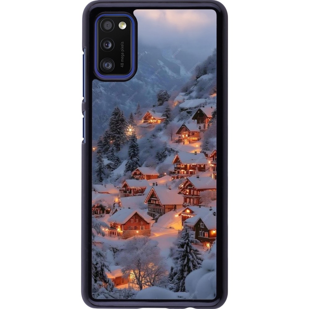 Coque Samsung Galaxy A41 - Winter 25 Winter snowy village